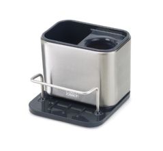 JOSEPH JOSEPH COMPARTMENTALISED STAINLESS STEEL SINK TIDY